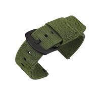 VDFNGFD Bracelet de montre en nylon 18 mm, 20, 22, 24, compatible avec les bracelets élastiques tissés militaires à dégagement rapide, for homme, style sport(ArmyGreen-Black,22mm)