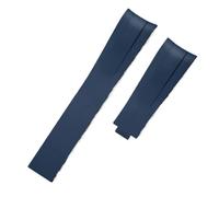 VDFNGFD Bracelet de montre réglable en caoutchouc fluoré souple à extrémité incurvée 20 mm 22 compatible avec Tudor PELAGOS Black Bay 1958 39/41 1954 37(Dark Blue,20mm 39mm Dial,With Silver Buckle)
