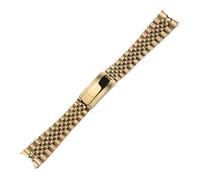 VDFNGFD Bracelet en acier inoxydable massif, 21 et 20mm, Compatible avec Rolex, Date perpétuelle, juste for hommes femmes, métal argenté doré(Gold,20mm)