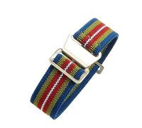 VDFNGFD Bracelet en nylon 18/20/22 mm compatible avec les montres Samsung Galaxy Watch 3 et Amazfit. Compatible sacs à dos parachute Troops(Rainbow,20MM_SILVER BUCKLE)