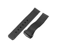 VDFNGFD Ceinture en maille Milan à boucle pliante universelle, Compatible avec le bracelet de montre Omega At150 Haima 300 Super Master 007, 20mm(Black)