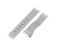 VDFNGFD Ceinture en maille Milan à boucle pliante universelle, Compatible avec le bracelet de montre Omega At150 Haima 300 Super Master 007, 20mm(Steel)
