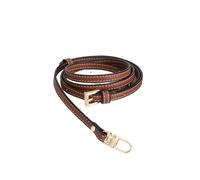 VDFNGFD Ceintures de Sac à Main Boucle Suspension for Femmes, Sangle Remplacement en Cuir, Accessoires Sacs bandoulière compatibles avec Longchamp(Brown-Gold Strap)