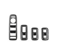 VDFNGFD Compatible avec Hyundai Santa Fe MX5 2024 2025 Style fibre de carbone bouton de lève-vitre couvercle porte accoudoir garniture panneau cadre intérieur LHD/RHD(Carbon Fiber)