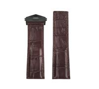 VDFNGFD Compatible avec la montre en cuir crocodile F1 chaîne Aquaracer Monaco noir bleu marron 19/20/22 mm(Brown- Black,22mm-width)