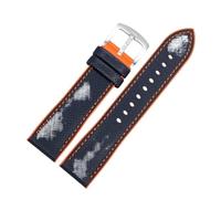 VDFNGFD Compatible avec le bracelet de montre Breitling CHRONOMAT AVENGER NAVITIMER SUPEROCEAN Bracelet en silicone plongée Remplacer les bracelets 20 22 24 mm(08 S silver,21x18mm)