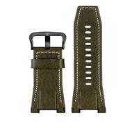 VDFNGFD Compatible avec le bracelet de montre Casio GST-S130/S110/S120/W130l/B100/W300 en cuir et nylon for homme(P01-Green bai-BK-K5)