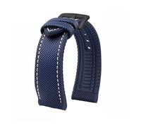 VDFNGFD Compatible avec le bracelet de montre Casio PROTREK PRG-600/PRG-650 PRW-6600 GA2200/2300 Series Nylon + Caoutchouc Bracelet sport en caoutchouc 24 mm(Blue white-blue-A)