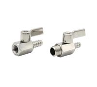 VDFNGFD Compatible avec le mini robinet à bille en acier inoxydable 304, tuyau de 8/10/12mm, barbe 1/8 1/4 1/2 3/8 "BSP mâle femelle fileté 2 voies(3/8",12MM_MALE)