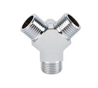 VDFNGFD Compatible avec le séparateur à trois voies en acier inoxydable galvanisé de 1/2 pouce, connexion direct, robinet Joint un sur deux, accessoires salle bains(Q)