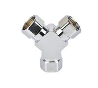 VDFNGFD Compatible avec le séparateur à trois voies en acier inoxydable galvanisé de 1/2 pouce, connexion direct, robinet Joint un sur deux, accessoires salle bains(P)