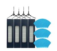 VDFNGFD Compatible avec Les aspirateurs Robots intelligents Midea M7, M7 Pro, M7 Evo, Eureka NER700, Balai, Chiffon, Brosse latérale, Ensemble de filtres HEPA, Accessoires for la Maison(Gold)