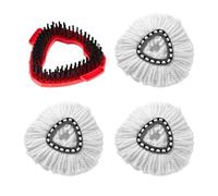 VDFNGFD Compatible avec Les systèmes O-Cedar et Vileda EasyWring 1, Tampon de vadrouille Lavable, Base tête rotative Triangulaire, Accessoires Brosse à récurer(Dark Khaki)