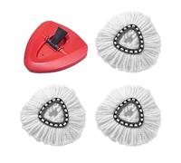 VDFNGFD Compatible avec Les systèmes O-Cedar et Vileda EasyWring 1, Tampon de vadrouille Lavable, Base tête rotative Triangulaire, Accessoires Brosse à récurer(Light Yellow)