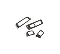 VDFNGFD Compatible avec Panamera 971 2018 - 2021, interrupteur de porte et fenêtre voiture en Fiber carbone véritable, cadre décoratif, accessoires protection(Forging Grain style)