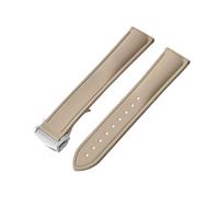 VDFNGFD Compatible avec Santos Omega Swatch Universal 20 mm 21 mm 22 mm Bracelet de montre en caoutchouc FKM à dégagement rapide avec boucle déployante Omega(Khaki With Buckle,21mm)