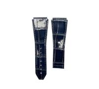 VDFNGFD Compatible avec ZENITH DEFY 22.9003.9004 MONTRE BRACELET CUIR ALLIGATOR(DEEP BLUE)