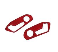 VDFNGFD Couvercle de bouton de réglage de siège en fibre de carbone rouge compatible avec Lamborghini URUS 2018-2021