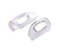 VDFNGFD Garniture de Cadre latéral de siège en ABS chromé/Fibre de Carbone Compatible avec Land Rover Range Rover Sport Vogue Autobiography 2014-17 (2 pièces)(Silver)