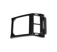 VDFNGFD Garniture de couverture cadre sortie ventilation rangée arrière en fibre carbone ABS/chrome compatible avec les accessoires voiture Land Rover Range Evoque 2014-2018(Black wood grain)