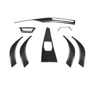 VDFNGFD Garniture de poignée de porte intérieure de console centrale en fibre de carbone, compatible avec BMW F36 435i