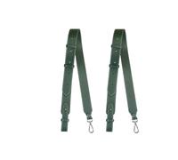 VDFNGFD Sangle de Remplacement en Cuir, Boucle Transformation d'épaule sans poinçon, Suspension Conversion, Compatible avec Les Accessoires Sac(Green 1 Pair)