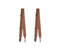 VDFNGFD Sangle de Remplacement en Cuir, Boucle Transformation d'épaule sans poinçon, Suspension Conversion, Compatible avec Les Accessoires Sac(Brown 1 Pair)