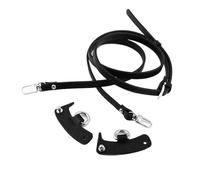 VDFNGFD Sangle de Sac en Cuir Vache Vintage, Compatible avec Longchamp Mini Ensemble d'épaule sans poinçon, Accessoires Transformation(1Set Black-Silver)