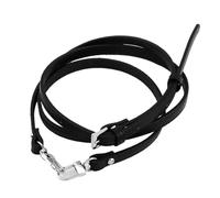 VDFNGFD Sangle de Sac en Cuir Vache Vintage, Compatible avec Longchamp Mini Ensemble d'épaule sans poinçon, Accessoires Transformation(Black-Silver Strap)