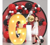 Vdhfgso Grandes Lettres et Chiffres Lumineux for chapiteau 2,3 pi/3,3 pi/4 pi : Lettres géantes en Mousse avec Cadre en mosaïque for Ballons for Mariage, Anniversaire, fête(Letter G,2.3ft)