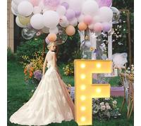 Vdhfgso Grandes Lettres Lumineuses de 1,2 m for chapiteau: Cadre en mosaïque de Ballons, décoration de fête en Carton for Anniversaire, Mariage, Anniversaire de Mariage(Letter F,3.3ft)