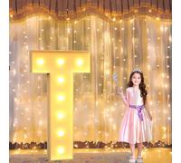 Vdhfgso Grandes Lettres Lumineuses DIY 1,2 m : Panneau de Mousse prédécoupé géant for décoration de fête prénatale, d'anniversaire ou de Mariage(Letter T,3.3ft)