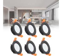 Vdhfgso Kit d'éclairage encastré de Plafond hermétique, 18 W, 4000 K, lumière Naturelle, Design Ultra-Fin for Salon, Centre Commercial, hôtel, cybercafé(3000K,3W)