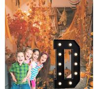 Vdhfgso Lettres de chapiteau Noires de 2,3 pi/3,3 pi/4 pi: Grandes Lettres Lumineuses-Numéros Scintillants Parfaits for Les Anniversaires de Mariage et Les Anniversaires(Letter D,3.3ft)