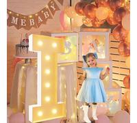 Vdhfgso Lettres Lumineuses géantes de 1,2 m for chapiteau: décoration de fête Blanc Chaud, Grande veilleuse à Paillettes for Mariage, Anniversaire, Remise de diplôme, Baby Shower(Letter I,4ft)