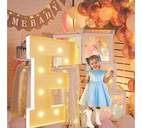 Vdhfgso Lettres Lumineuses géantes de 1,2 m for chapiteau: décoration de fête Blanc Chaud, Grande veilleuse à Paillettes for Mariage, Anniversaire, Remise de diplôme, Baby Shower(Letter F,4ft)