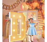 Vdhfgso Lettres Lumineuses géantes de 1,2 m for chapiteau: décoration de fête Blanc Chaud, Grande veilleuse à Paillettes for Mariage, Anniversaire, Remise de diplôme, Baby Shower(Letter D,2.3ft)
