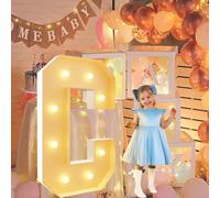 Vdhfgso Lettres Lumineuses géantes de 1,2 m for chapiteau: décoration de fête Blanc Chaud, Grande veilleuse à Paillettes for Mariage, Anniversaire, Remise de diplôme, Baby Shower(Letter C,4ft)