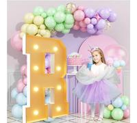Vdhfgso Lettres Lumineuses géantes de 90 cm de Haut for chapiteau: Panneau géant à Faire soi-même for Anniversaire, Baby Shower, Mariage, décoration en Panneau de Mousse prédécoupé.(Letter R,2.3ft)