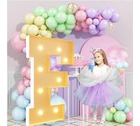 Vdhfgso Lettres Lumineuses géantes de 90 cm de Haut for chapiteau: Panneau géant à Faire soi-même for Anniversaire, Baby Shower, Mariage, décoration en Panneau de Mousse prédécoupé.(Letter F,4ft)