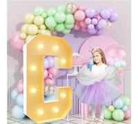 Vdhfgso Lettres Lumineuses géantes de 90 cm de Haut for chapiteau: Panneau géant à Faire soi-même for Anniversaire, Baby Shower, Mariage, décoration en Panneau de Mousse prédécoupé.(Letter C,4ft)