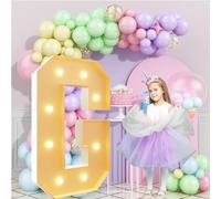 Vdhfgso Lettres Lumineuses géantes de 90 cm de Haut for chapiteau: Panneau géant à Faire soi-même for Anniversaire, Baby Shower, Mariage, décoration en Panneau de Mousse prédécoupé.(Letter G,2.3ft)