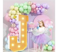 Vdhfgso Lettres Lumineuses géantes de 90 cm de Haut for chapiteau: Panneau géant à Faire soi-même for Anniversaire, Baby Shower, Mariage, décoration en Panneau de Mousse prédécoupé.(Letter J,3.3ft)