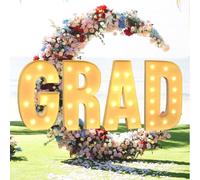 Vdhfgso Lettres Lumineuses géantes for chapiteau de 1,2 m de Haut : Grandes Lettres de fête Blanc Chaud for chapiteau - Parfait for Mariage, Remise de diplôme, Noël, fête(Letters Grad,4ft)