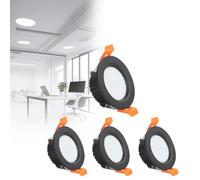 Vdhfgso Lot de 4 Spots encastrés Grand Angle 120° for Plafond, Panneau Lumineux LED Haute luminosité avec boîte de jonction for escaliers et Murs d'accent(3000K,3W)