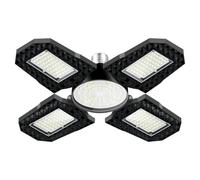 Vdhfgso Lot de 8 Lampes de Garage à LED 100W Plafonniers de Garage à LED déformables avec 4 Panneaux réglables 10000lm E26 E27 Éclairage de Grande Hauteur for Garage sous-Sol Grange(1PACK)