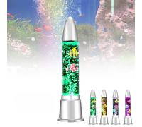 Vdhfgso Tour Lumineuse à Bulles de Poisson : Tube à Bulles RVB avec 3 Poissons flottants artificiels, lampadaire à Lave for Chambre à Coucher, Bureau, décoration Zen, apaisante et relaxante