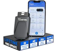 VDIAGTOOL D200 Valise Diagnostic Auto Bluetooth, Outil de Diagnostic Automobile Tous Systèmes pour iOS et Android, OBD2 Scanner Et 26+ RéInitialisations,Test Actif, Mise à Jour Gratuite à Vie