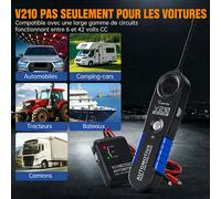 VDIAGTOOL V210 Testeur de circuit électrique de voiture 6-42 V