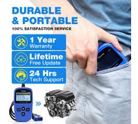 VDIAGTOOL VD10 OBD2 Outil de diagnostic automobile avec scanner d'arrêt du témoin de défaut (CEL), données en temps réel, freeze frame, tests d’immatriculation OBDII